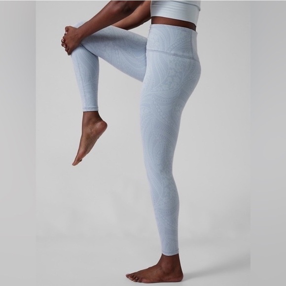 Athleta Elation Textured Tight Legging Size Small Blue NWT New - Picture 4 of 16